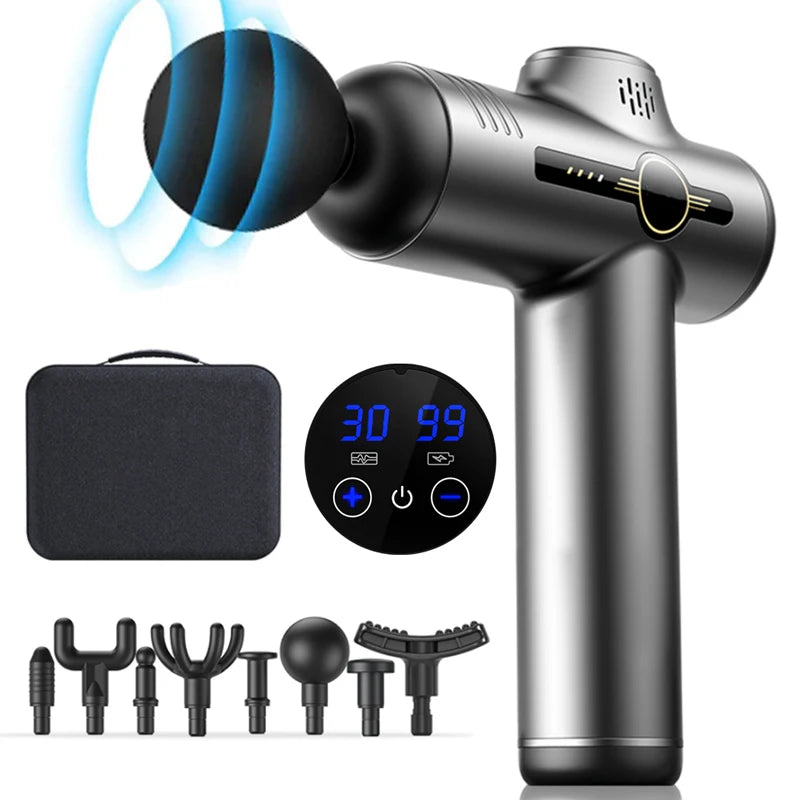 👉 Pistolet de massage musculaire – Standard & Premium (32 vitesses, tête interchangeables)